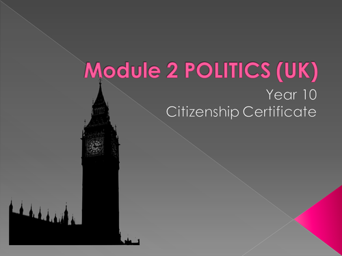 Democracy in the UK PPT for WORKBOOK