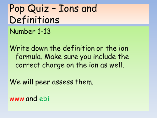 OCR A Level Chemistry A New Spec (from Sept 2015) - Amount of Substance whole topic