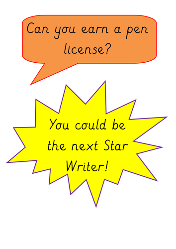 Star Writer and Pen License Display Prompts