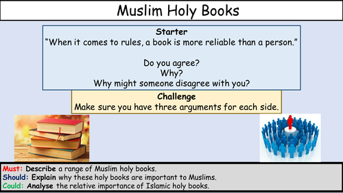Muslim Holy Books - Edexcel GCSE Religious Studies B - Area of Study 2 - Islam