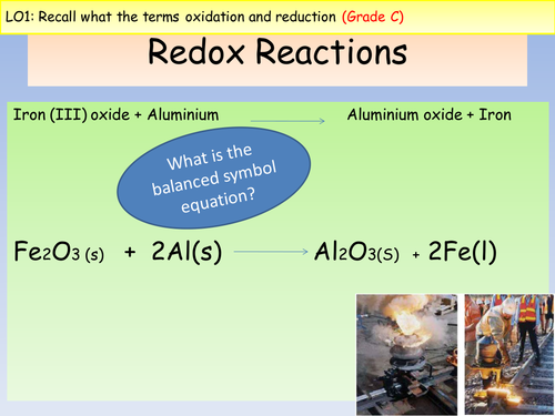 OCR A Level Chemistry A New Spec (from Sept 2015) - Redox lesson and assessment