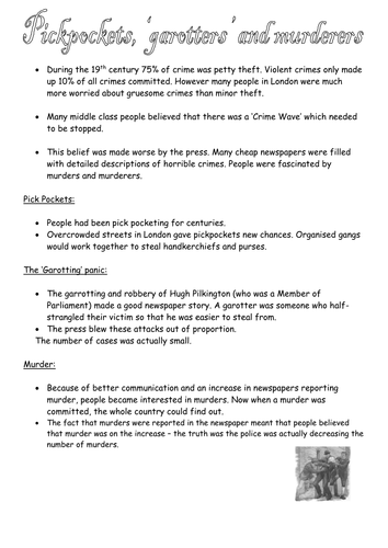 Jack the Ripper scheme of work