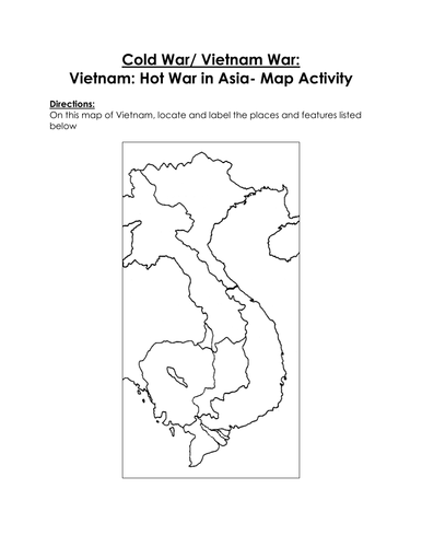 Cold War/ Vietnam War: Vietnam: Hot War in Asia Map Activity by Linni0011  Teaching Resources 