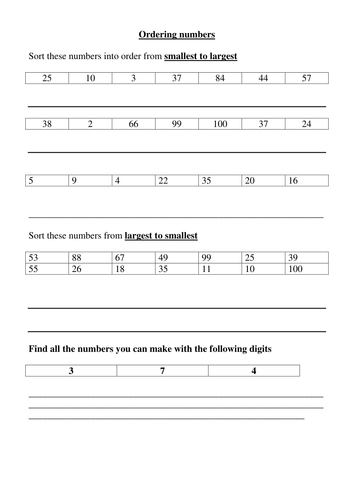 Year 2 Maths Number Ordering Numbers to 100 Lesson Plan (3/4)