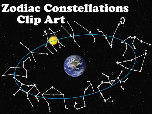 Constellations of the Zodiac Clip Art
