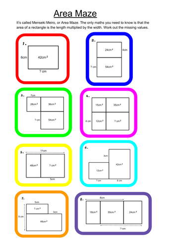 Menseki Meiro, or Area Maze problems.