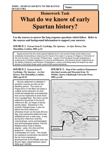 What do we know of the early history of Sparta?