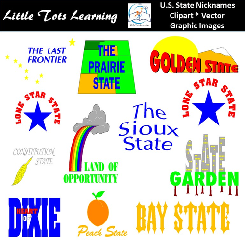 United States Clipart | United States Nicknames Clipart
