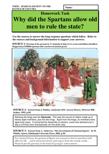Why did the Spartans allow old men to rule the state?