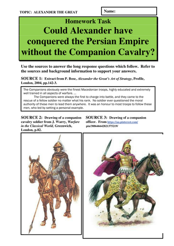 Could Alexander have conquered the Persian Empire without the Companion Cavalry?
