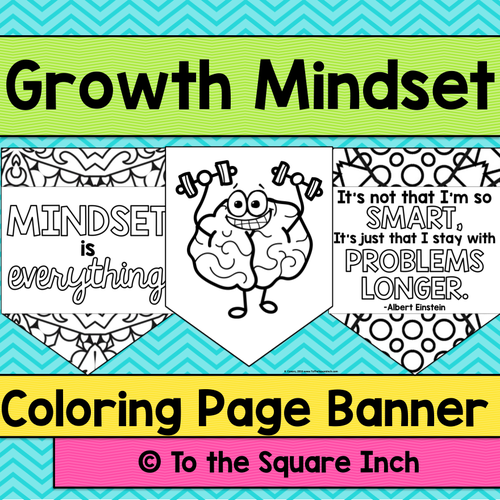 Growth Mindset Coloring Banner by katembee - Teaching 