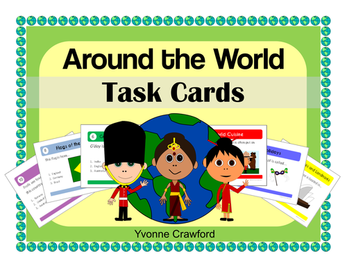 Around the World Task Cards