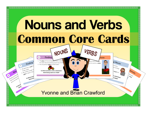 Nouns and Verbs Task Cards