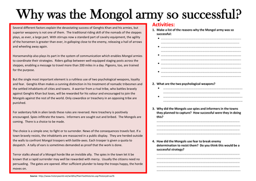 Why was the Mongol army so successful?