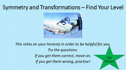 Symmetry and Transformations - Find Your Level