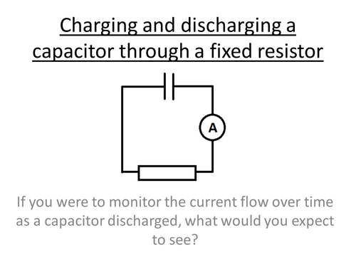 Physics A-Level Year 2 Lesson - Charge and discharge capacitors (PowerPoint & lesson plan)