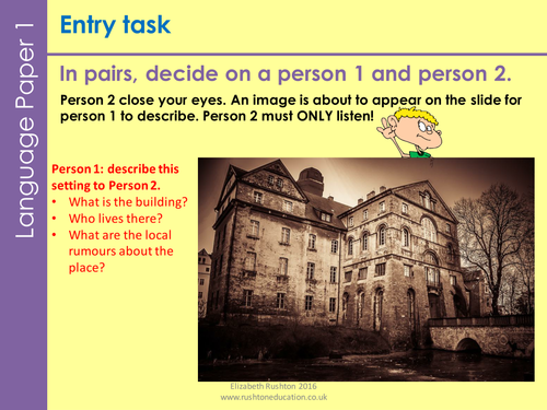 Unit of work on gothic short story The Phantom Coach focussing on Language Paper 1A (AQA new spec)