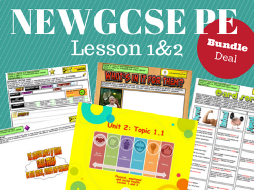NEW Edexcel GCSE PE Unit 2 - Topic 1 - Lesson 1&2 BUNDLE PACK