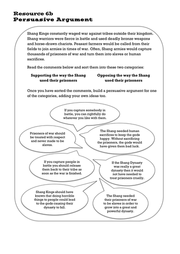 Shang Dynasty - Prisoners of War Activity