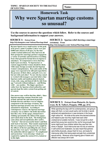 What was so unusual about Spartan marriage customs?