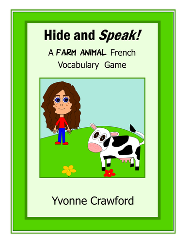 French Farm Animal Vocabulary - Hide and Speak Game