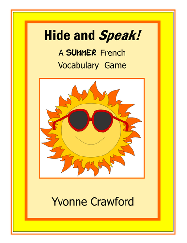 French Summer Vocabulary - Hide and Speak Game