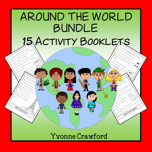 Countries of the World Bundle - 14 activities and copywork books