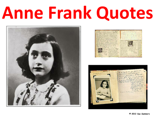 Anne Frank Quotes - Classroom Signs Powerpoint