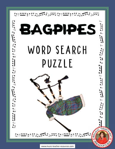 Bagpipes Word Search Puzzle