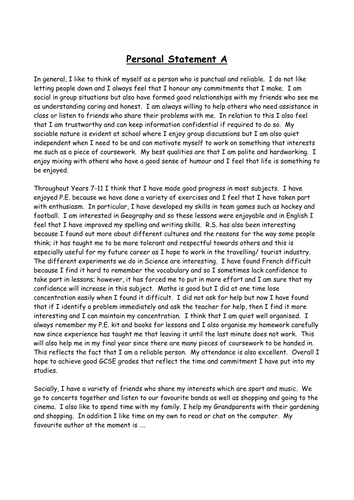 Personal statement questions for college picture