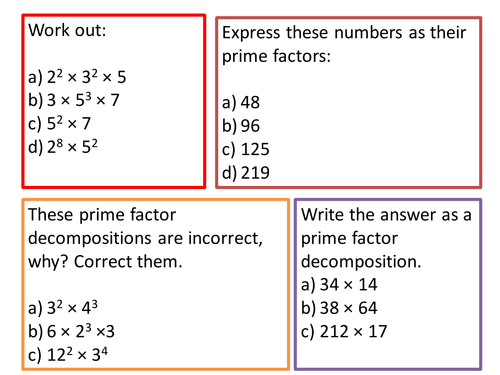 PRIME FACTORS