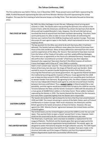 Cold War: Peace Conferences & Russian Influence
