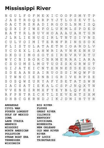 Rivers Word Search Pack
