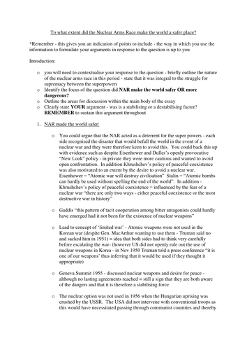 Cold War; Impact of the Arms Race