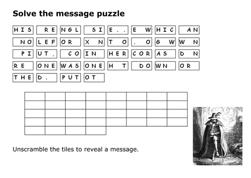 Solve the message puzzle about the Gunpowder Plot