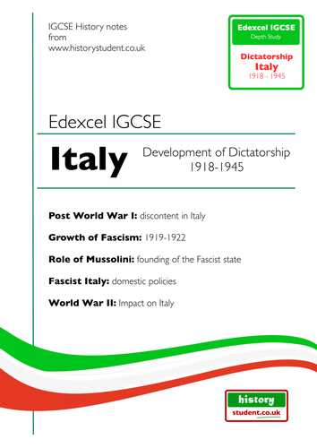 Edexcel IGCSE Italy 1919-43