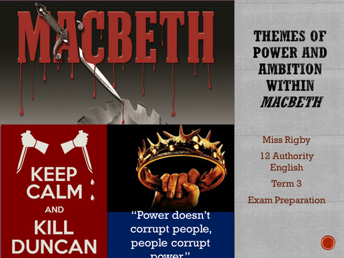 The Discourse of Power and Ambition in Macbeth