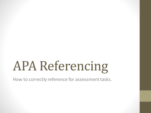 APA Referencing