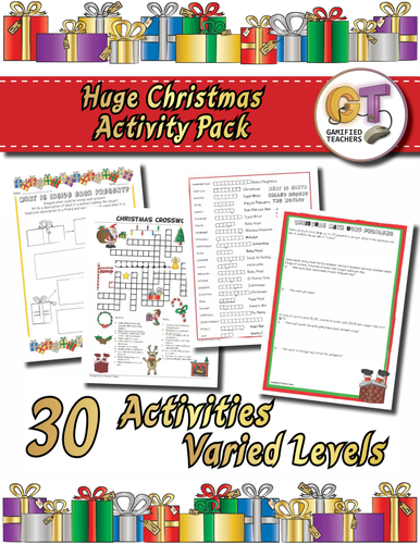 Huge Christmas Activity Pack - 30 activities, varied levels