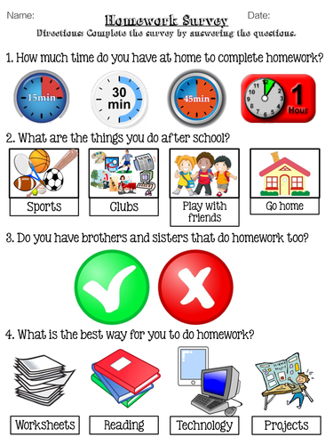 Homework Survey: Differentiating Take Home Work