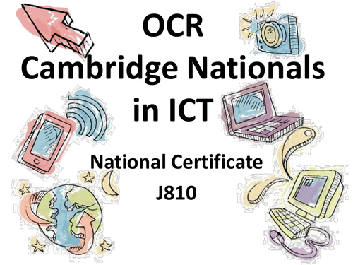 Options Evening ICT display for Cambridge nationals in ICT