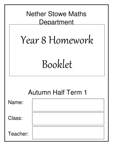 maths homework year 8