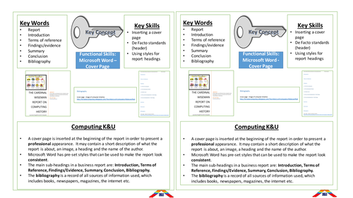 Report Writing - Microsoft Word Tools