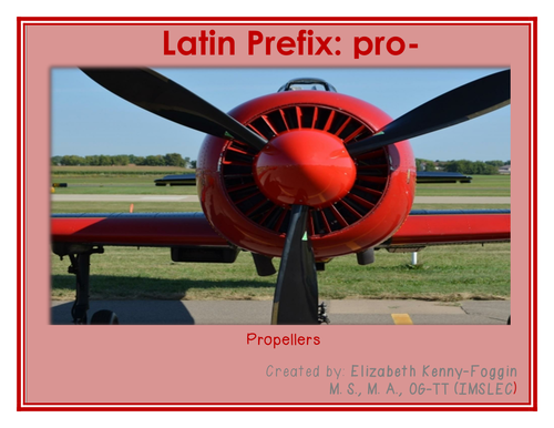 Know the Code:  Latin Prefix "pro-"