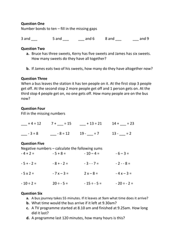 KS2 Maths Revision Quiz by laurajanetutoring - Teaching Resources - Tes