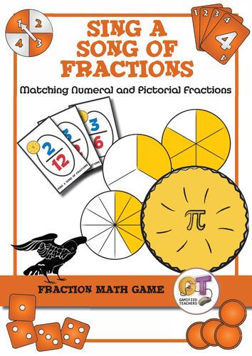 Matching Equivalent Fractions Game - "Sing a song of fractions"