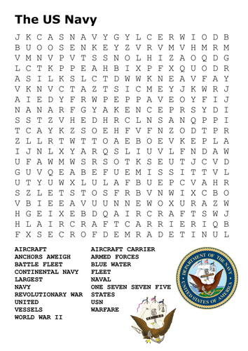 US Navy Word Search Pack
