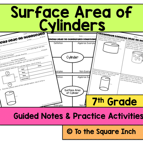 Surface Area of Cylinders Notes
