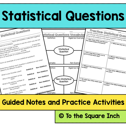 Statistics- 6th Grade Math Guided Notes and Activities Bundle