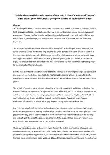 Extracts for AQA Language Paper 1